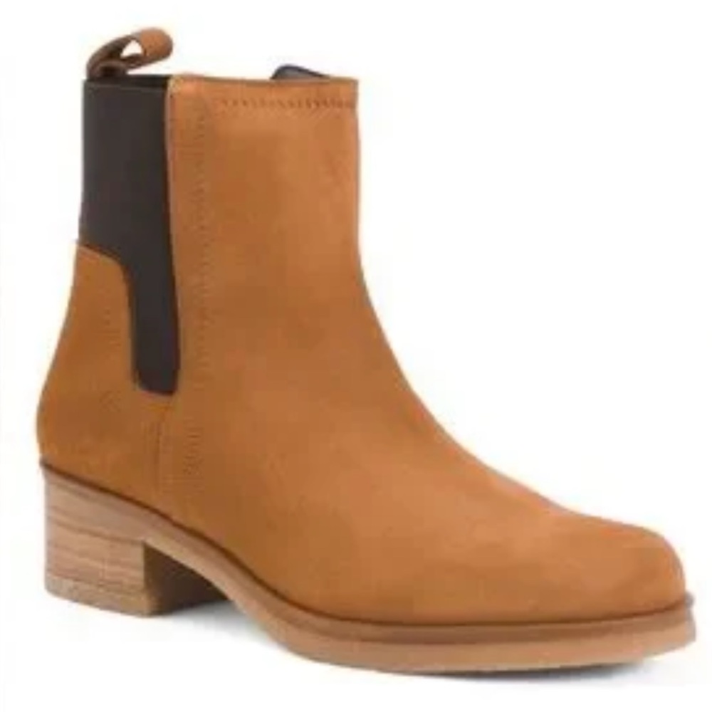 Avellini leather booties - Tan NWOT Made in Spain size 41/9.5 - Picture 2 of 8